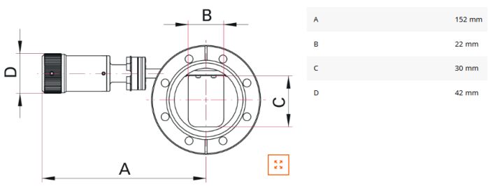 高真空手动蝶阀