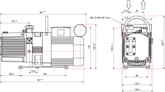 双级旋片真空泵