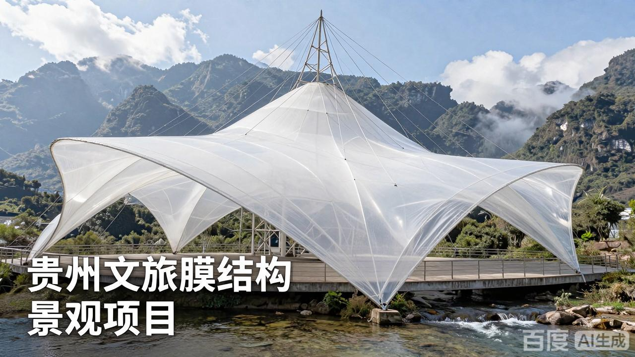 诚之建贵州景观张拉膜 贵州膜结构