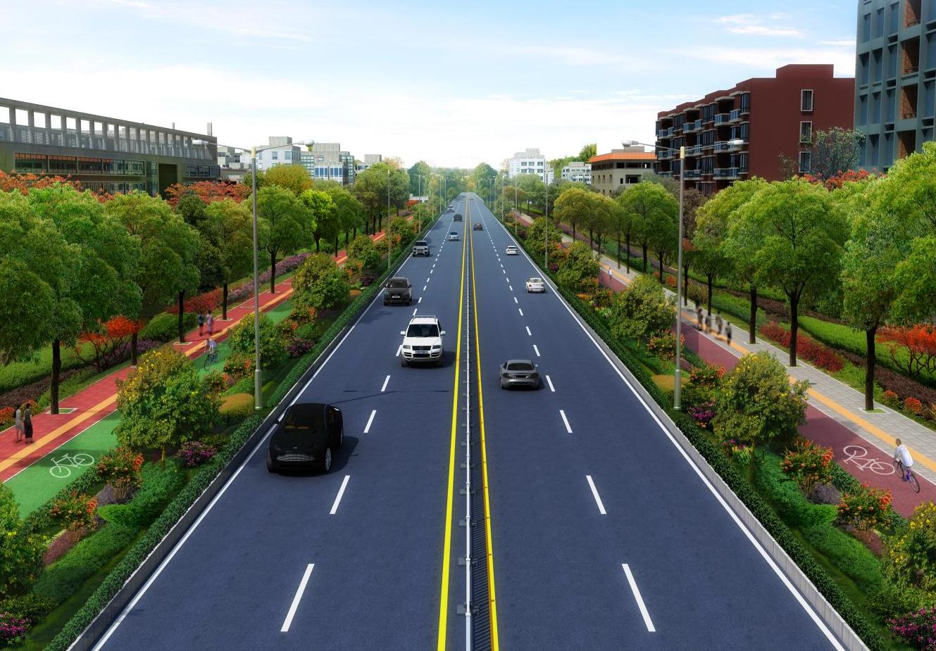 道路道路效果图
