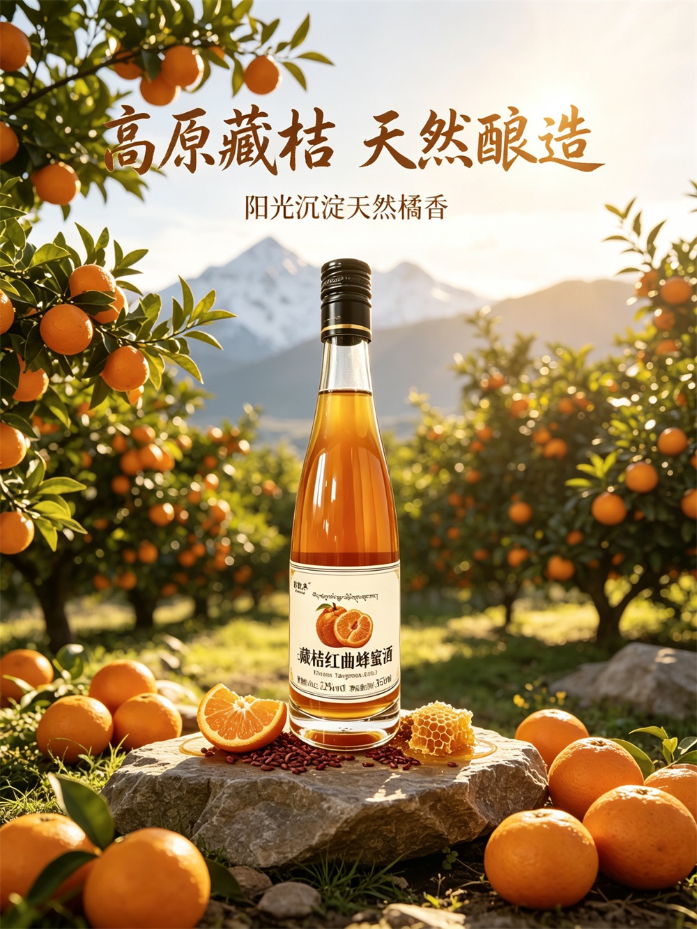 藏桔红曲蜂蜜酒