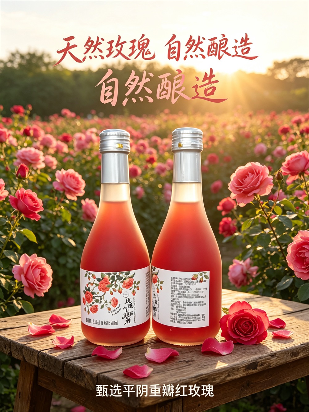 玫瑰气泡酒