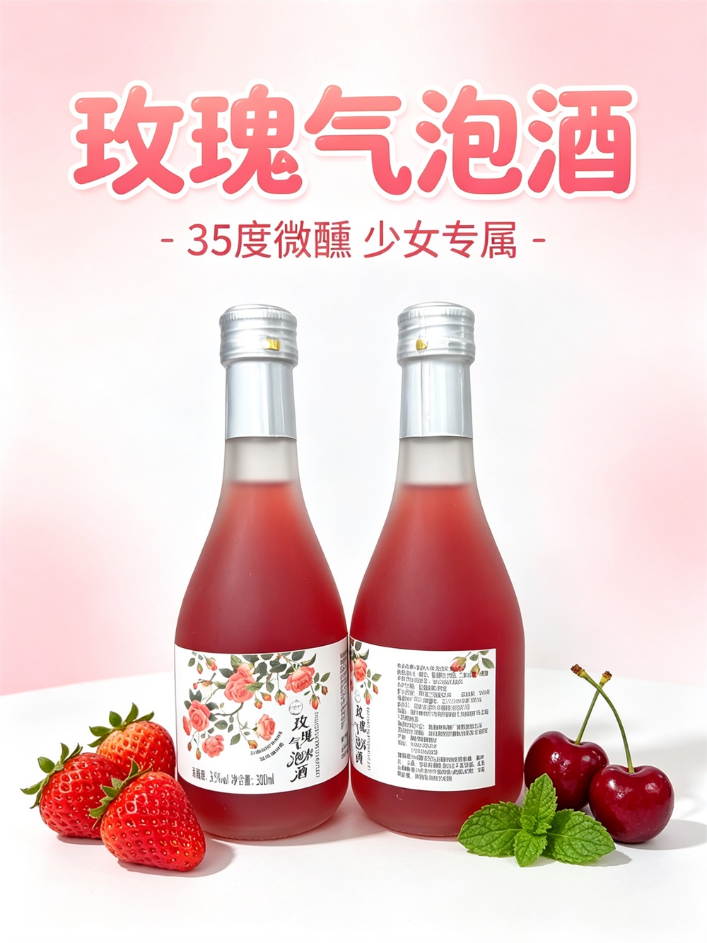 玫瑰气泡酒