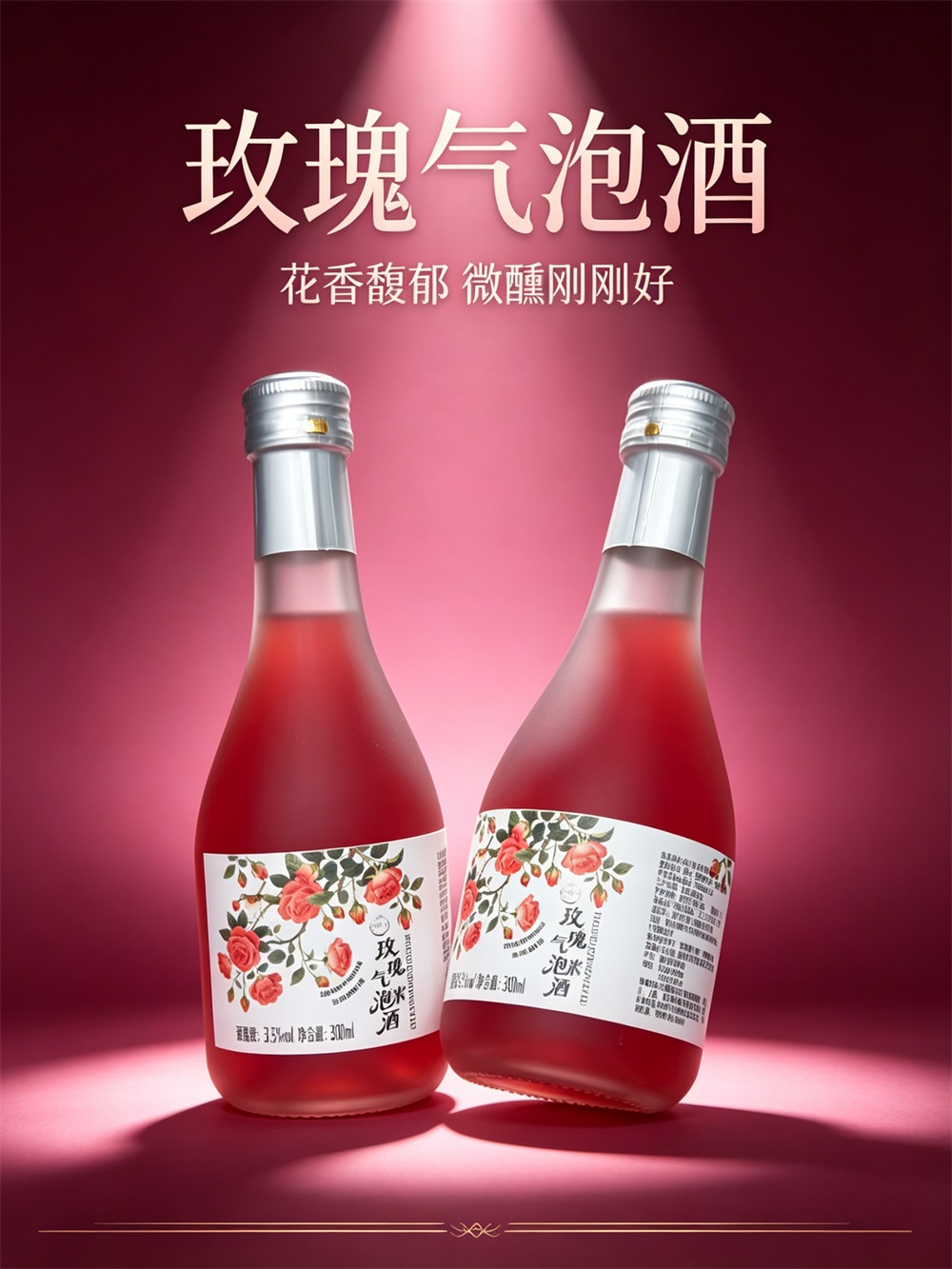 玫瑰气泡酒