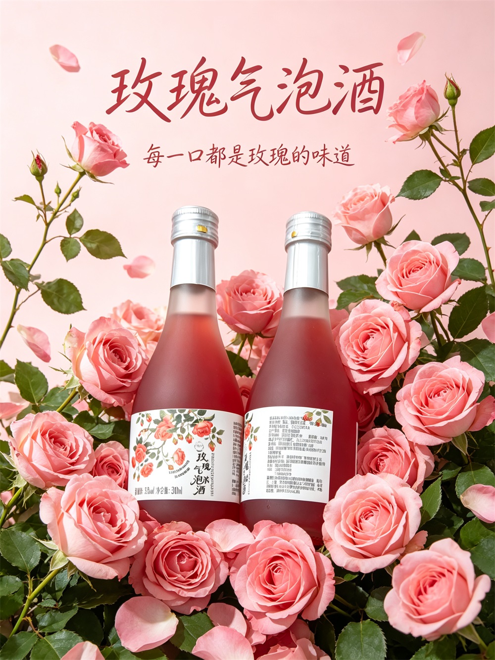 玫瑰气泡酒