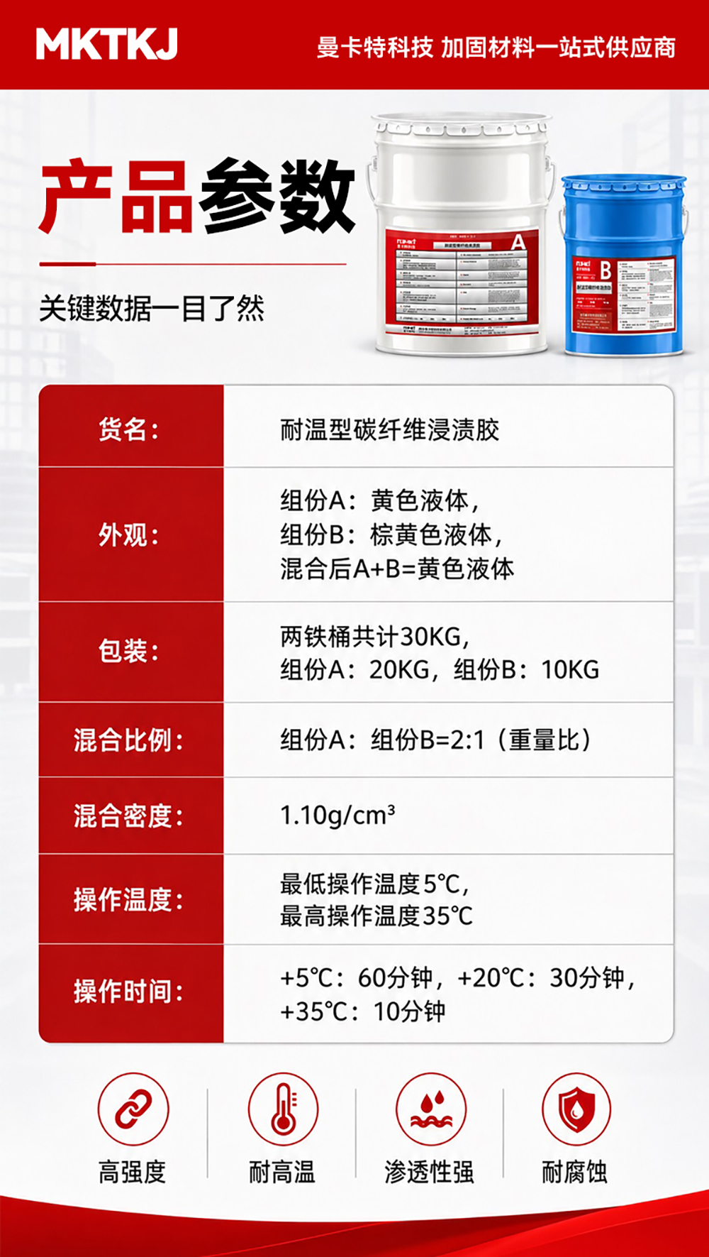耐温型碳纤维浸渍胶