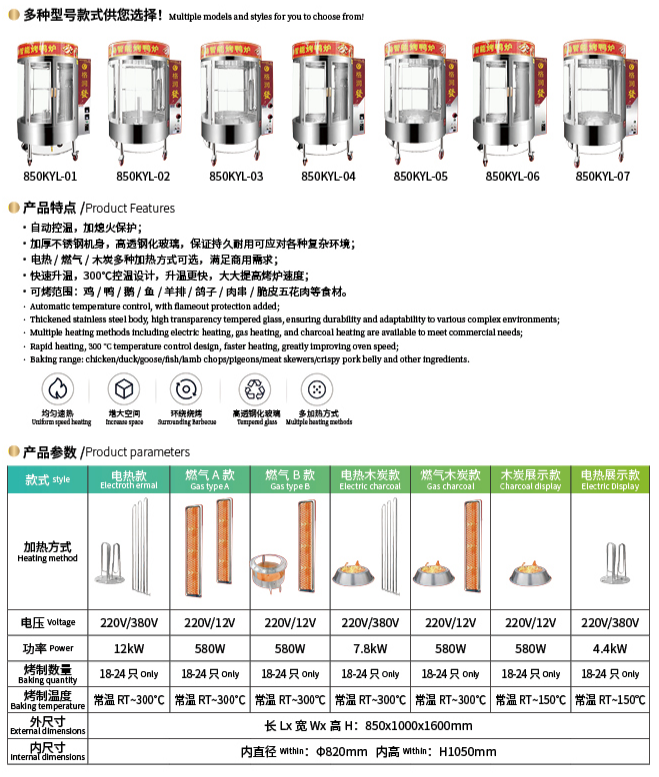 850型烤鸭炉