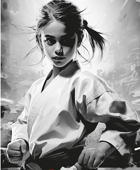 孩子在武术学校学习空手道的原因是什么?