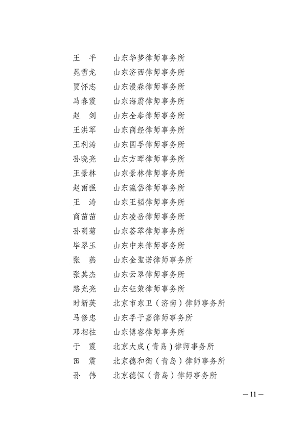 谢保江主任被评为山东省优 秀公益律师