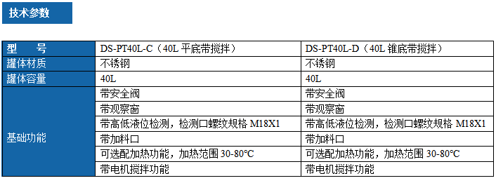 不锈钢压力罐 DS-PT40L