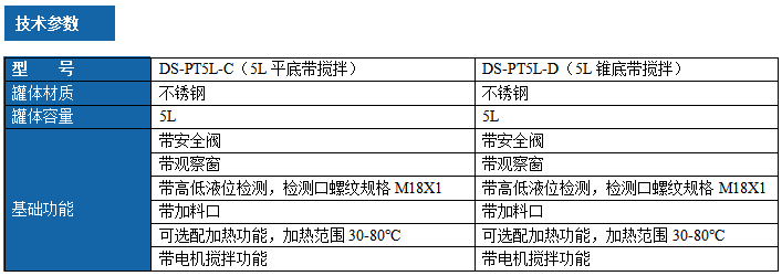 不锈钢压力罐 DS-PT5L