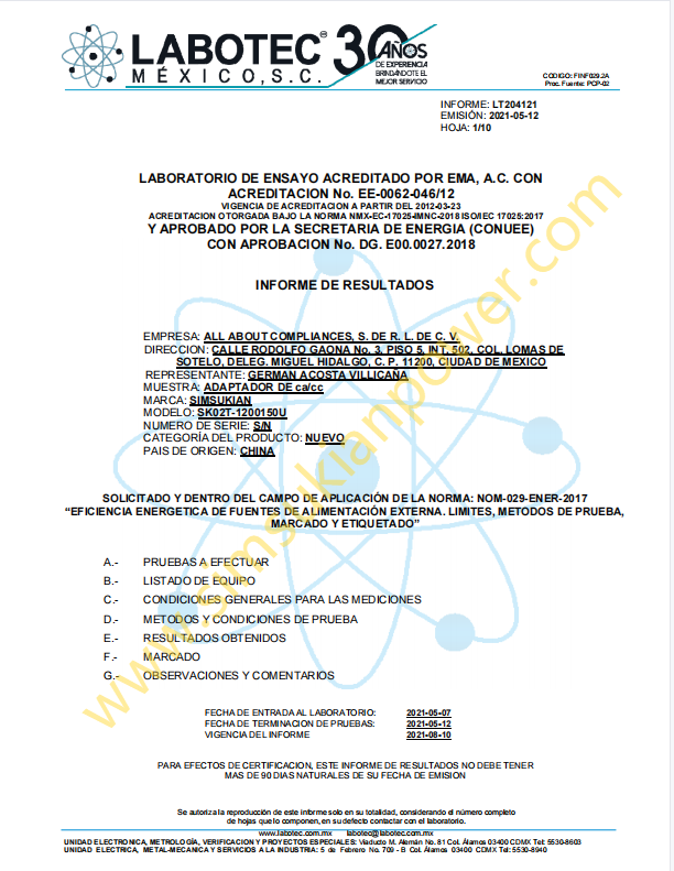1792221452519914.png Mexico NOM Energy Efficiency Test Report