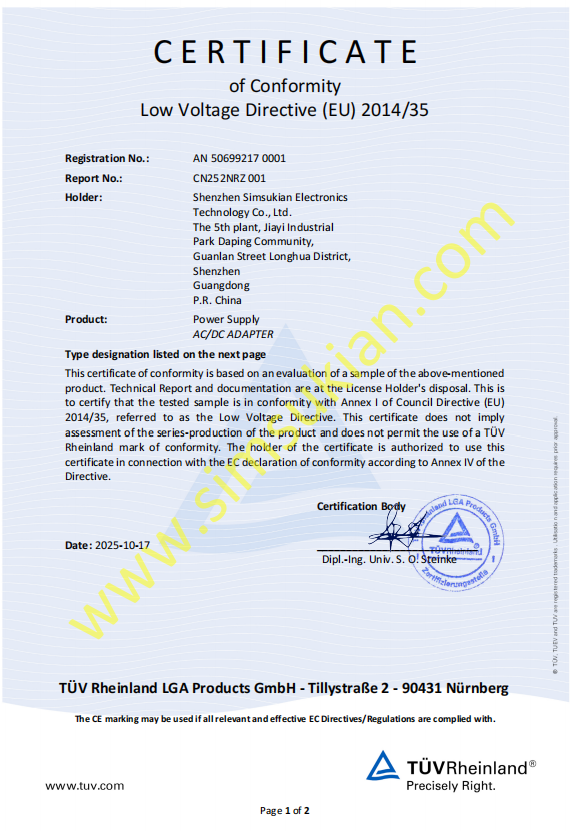 1792466900109172.png Certification (LVD & EMC)