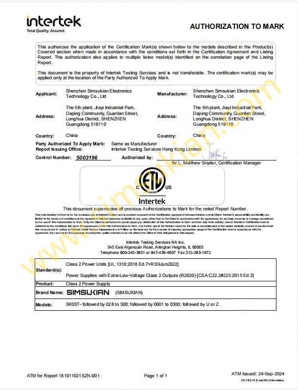 Certification