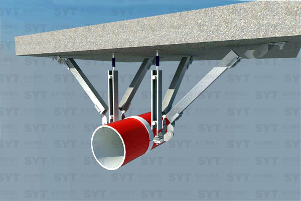单管双吊双向抗震支架