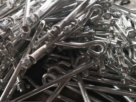 电镀锌地脚螺栓配套螺母垫片