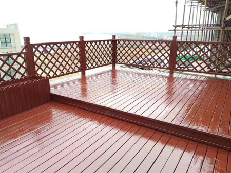 防腐木平台花箱