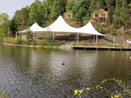 重庆生态湖边张拉膜景观棚