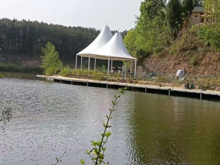 重庆生态湖边张拉膜景观棚