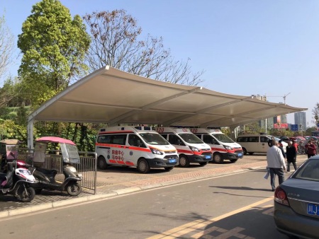 遂宁蓬溪县人民医院停车棚膜结构
