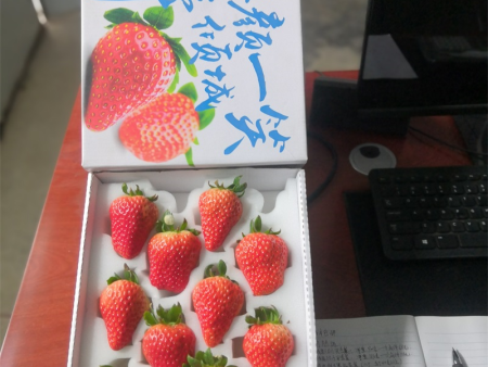 包装好的红颜草莓