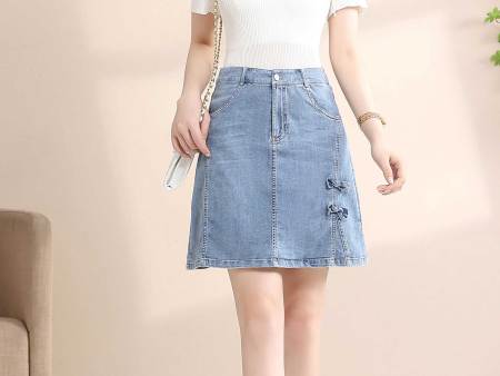 蝴蝶结小A字短裙1