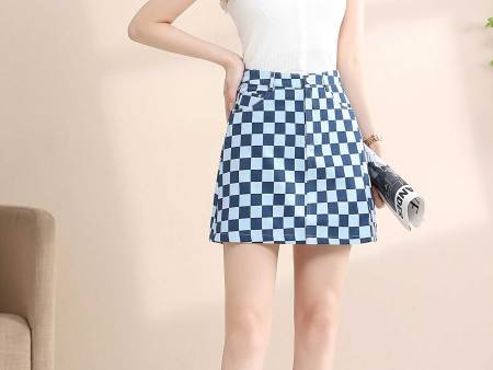 棋盘格A字裙3