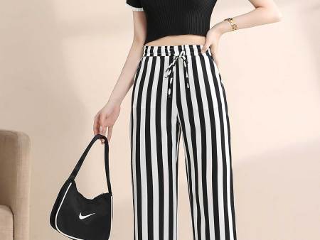 黑白条纹直筒裤2