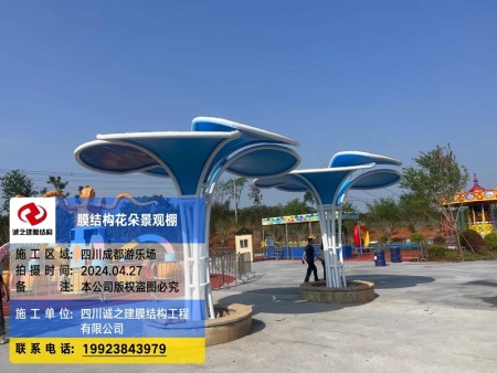 四川游乐场膜结构景观棚