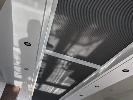 电动玻璃房蜂巢帘