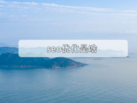 seo优化是啥？