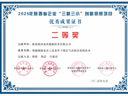 2025年陕西省企业“三新三小”创新竞赛项自优秀成果证书