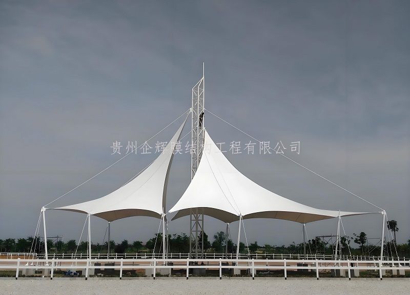 景观张拉膜帆船造型施工流程-膜结构厂家给你解说