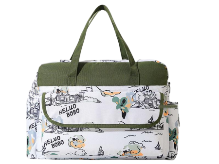 New Stylish Printed Mom Hand Diaper Bag Functional Crossbody Bag for Mommy and Baby XYD-DB202508009