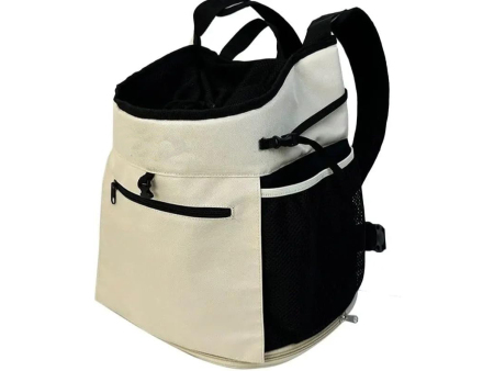 Backpack for Dog Accessories Small Dog cat go Out Bag Break Free Walk Dog Dirty pet Backpack Car Bag (Beige, Small) XYL-PB202508052