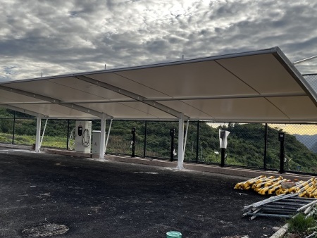 贵州黔西拉杆型膜结构停车棚