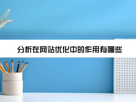 分析在网站优化中的作用有哪些？