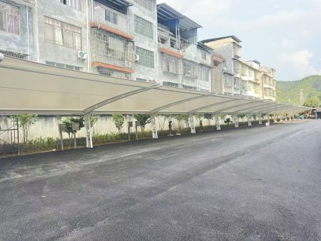 品质铸就典范——广西柳州高标准膜结构车棚圆满落成