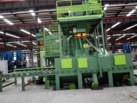 Horizontal shot blasting machine