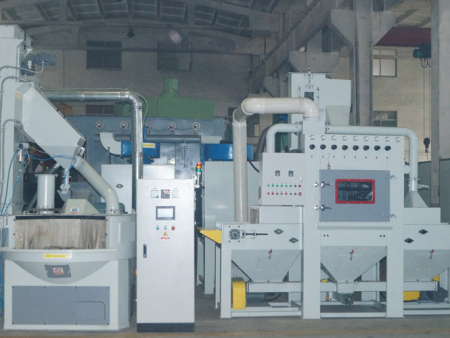 Shot blasting and dust removal integrated machine