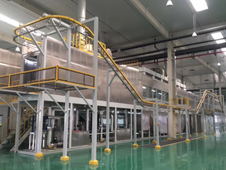 A corner of the electrophoresis production line