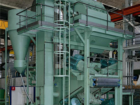 Vertical shot blasting machine