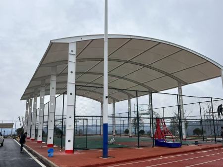 篮球场膜结构雨棚