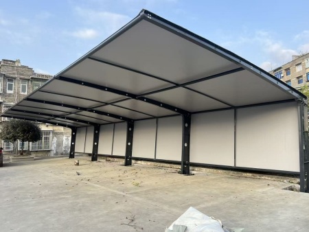 七字形停车棚围挡停车棚