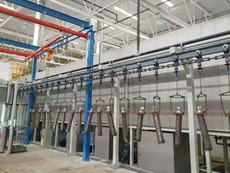 Hydraulic cylinder coating line