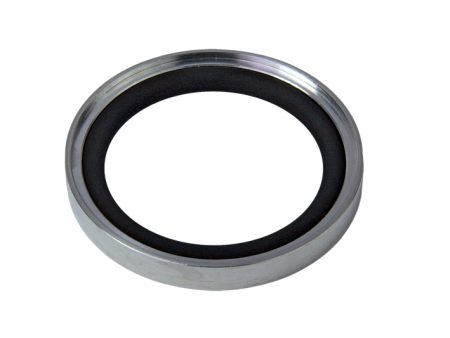端面密封环（浮动油封）采用耐磨金属外圈与耐油橡胶内圈复合结构