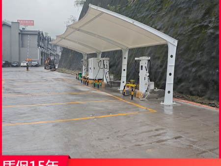 重庆涪陵充电桩停车棚完工