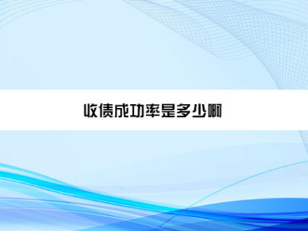 收债成功率是多少啊？