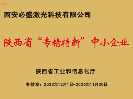 陕西省“专精特新”中小企业