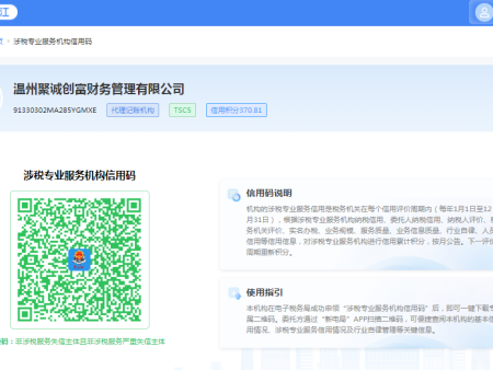 双渠道可核验！聚诚创富获评税务 TSC5 级最高信用涉税专业服务机构